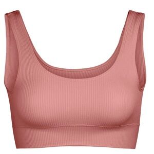 SKIMS NWT SOLD OUT COLOR Stretch rib scoop bralette Rose Clay size L/XL